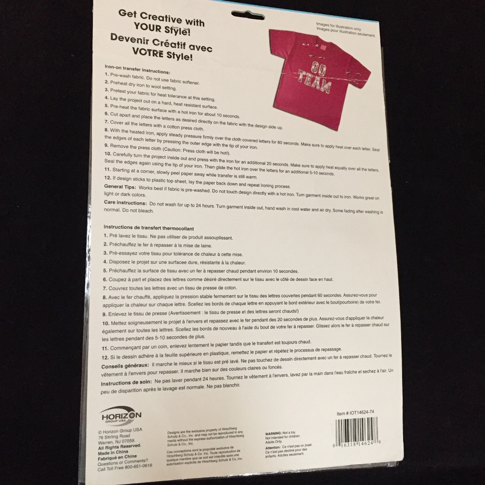 IronOn Inkjet Fabric Transfer for Light & Dark NWT - Picture 7 of 8